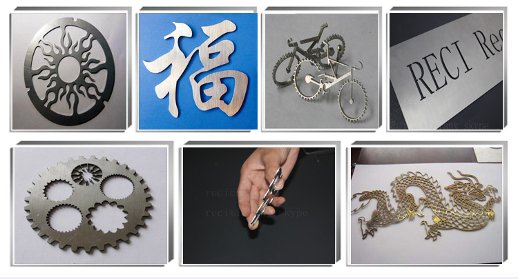 CNCa Fibro 1000W Lasera Makulo Por Karbona Ŝtalo 3000x1500mm